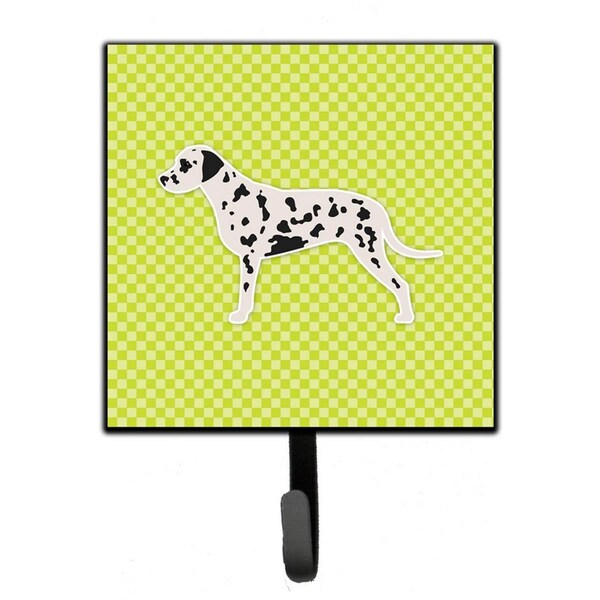 Carolines Treasures Dalmatian Checkerboard Green Leash or Key Holder BB3783SH4 - main